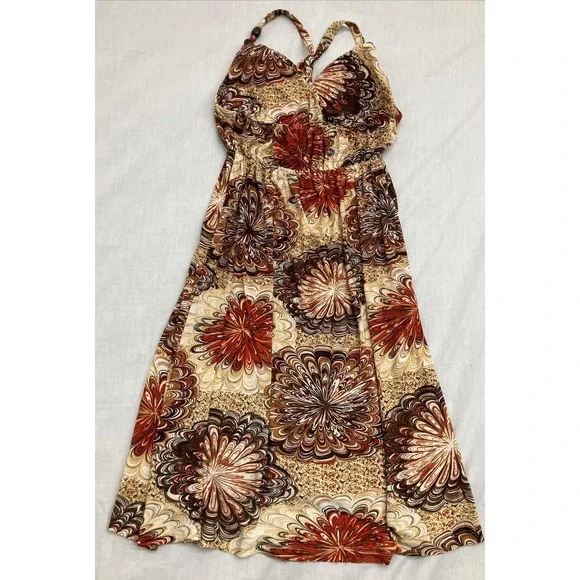 Christina Love Size Small Boho Halter Midi Dress - Picture 2 of 6